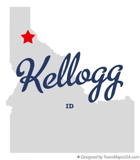 Map of Kellogg, ID, Idaho