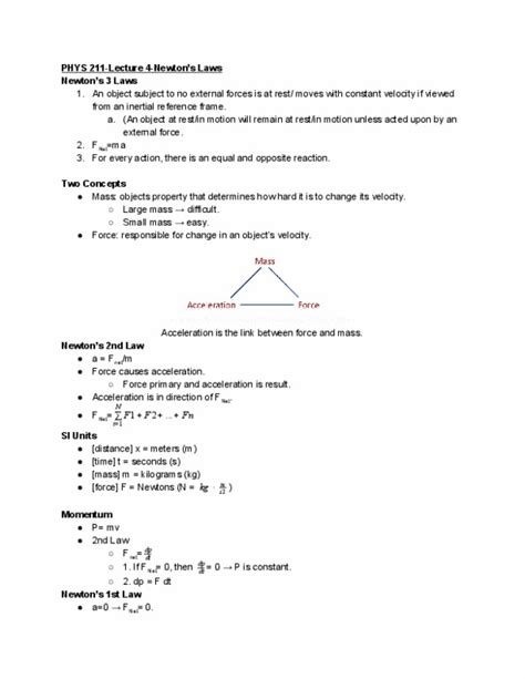 Phys 211 Lecture Notes Fall 2015 Lecture 4 Inertial Frame Of