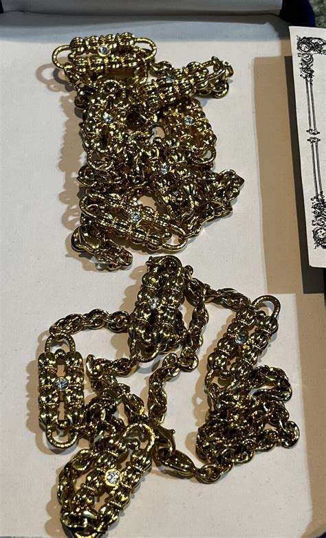 Camrose Kross Jbk Gold Tone Double Strand Papercl Gem