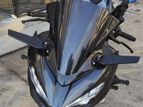 Aerodynamics Winglet Wing Stealth Mirrors For Kawasaki NINJA 300 2013