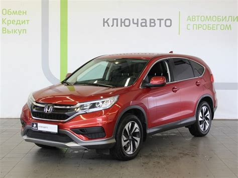 Купить бу Honda Cr V Iv Рестайлинг 20 At 150 лс 4wd бензин автомат в Воронеже красный