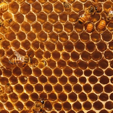 Premium Photo Sweet Fresh Honey In The Sealed Comb Frame