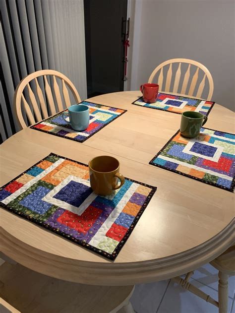 Stacked Squares Quilted Placemat Pattern Tulip Square Patterns