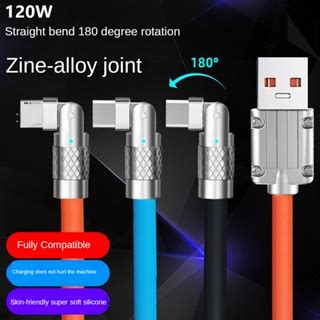 120w 6a Super Fast Charge PD Type C Liquid Silicone Cable Quick Charge