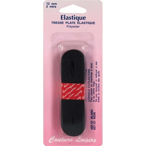 Elastique Mm Tiss Souple Noir Long M