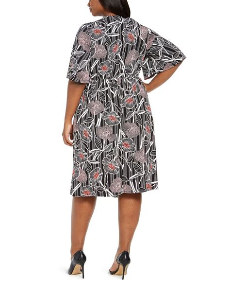 Robbie Bee Plus Size Floral Print Wrap Dress Macys