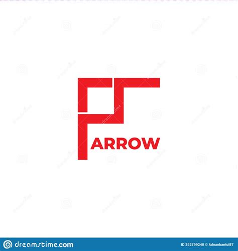 Letter Mp Arrow Simple Geometric Line Arrow Logo Vector Stock Vector