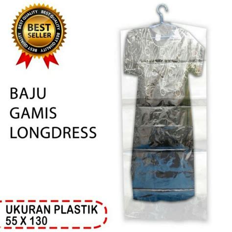 Jual Plastik Baju Gantung Gamis Longdress Ukuran 55x130 1 Lusin