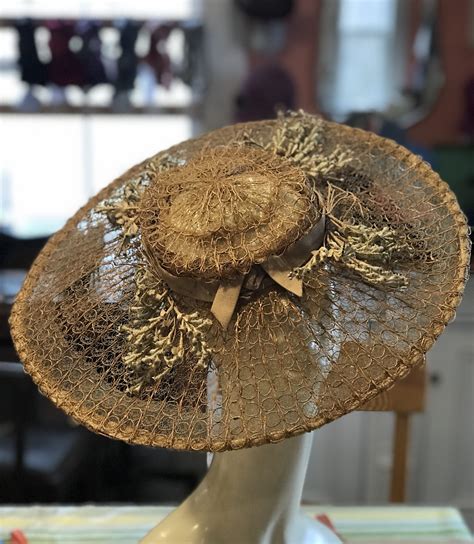 Vintage Hat Wide Brim Straw 1940s The Hat Junkie