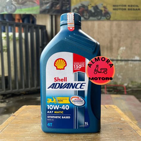 Jual Oli Motor Shell Advance Ax7 Scooter Matic 10w 40 1l Shopee