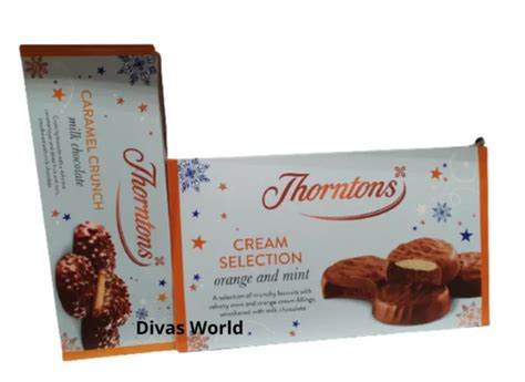 Thorntons Orange And Mint Cream Selection Caramel Crunch Milk Chocolate