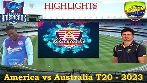 American Premier League 2023 Premium Americans Vs Premium Aussies