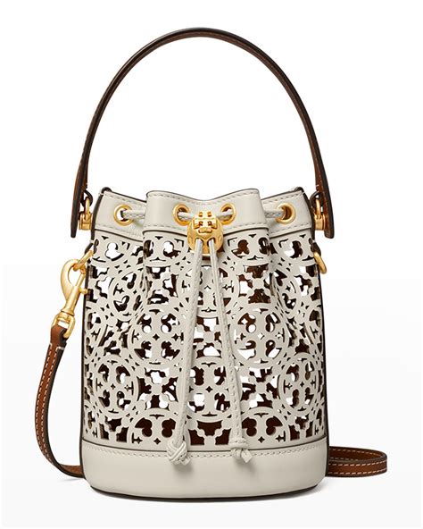 Tory Burch Mini T Monogram Denim Bucket Bag Neiman Marcus