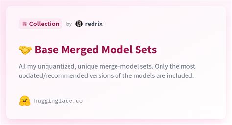 Base Merged Models A Redrix Collection