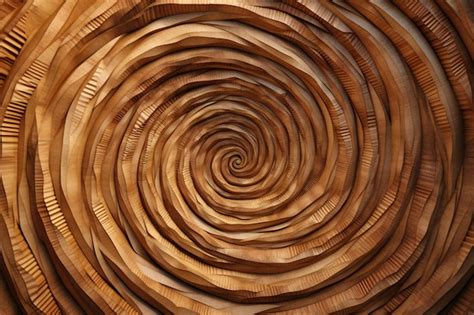 Premium Ai Image Abstract Twisted Spiral Wood Texture