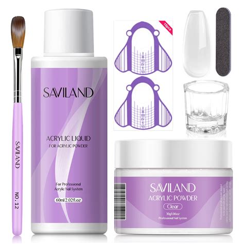 Complete Professional Saviland Acrylic Nail Kit For Home And Beginners