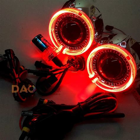 Dao 3 Inch Car Bi Xenon Universal Hid Projector Lens Kit Led Angel