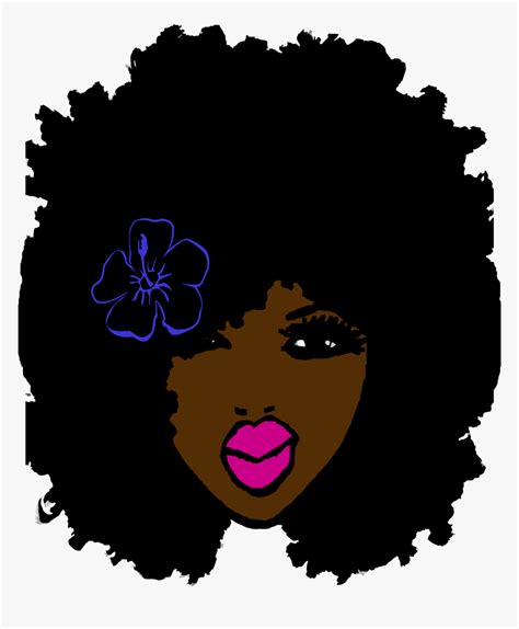 Black Woman Face Silhouette, HD Png Download - kindpng