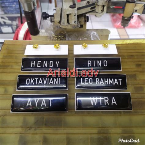 Jual Papan Nama Pdh Grafir Lapis Resin Name Tag Pdh Lapis Resin Paku