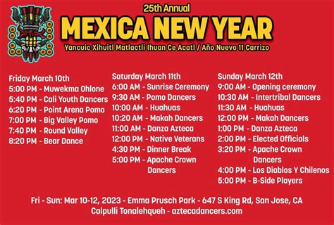 Free Festival 25th Annual MEXICA New Year San Jose LatinBayArea