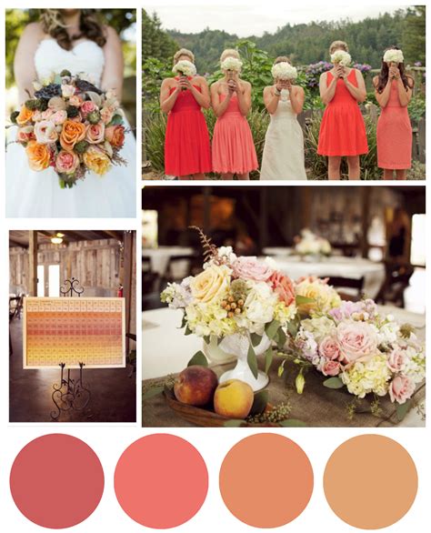 Coral & Salmon Wedding Color Inspiration - Rustic Wedding Chic