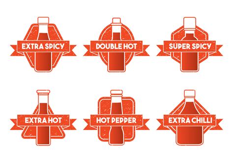 Hot Sauce Bottle Emblem Vector 96415 Vector Art at Vecteezy