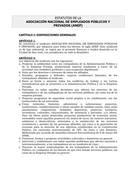 PDF ESTATUTOS DE LA ASOCIACIÓN NACIONAL DE Asumir la defensa del