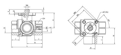 1 2 1 Brass Nickel Plated Ball Valves 3 Way Ball Valves S 7300 3