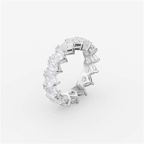 Теннисное кольцо из серебра с фианитами Heart M - купить в MOZI J