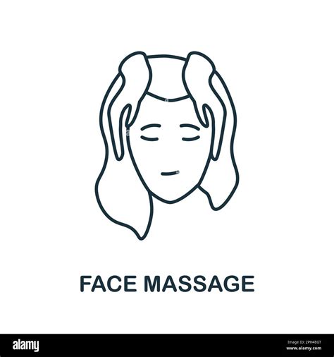 Face Massage Line Icon Simple Element From Skin Care Collection