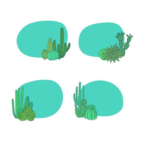 Premium Vector Hand Drawn Desert Cacti Plants