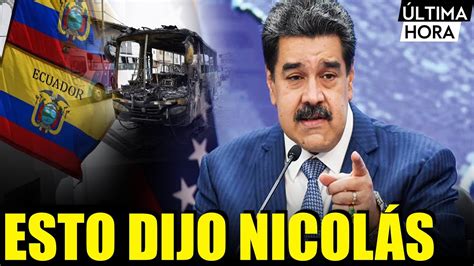 Esto Ltimo Fue Lo Que Dijo Nicol S Maduro Ent Rese Youtube