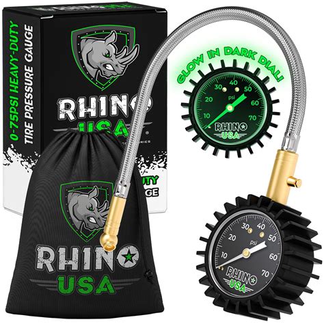 Buy Rhino Usa Heavy Duty Tire Pressure Gauge Psi Certified