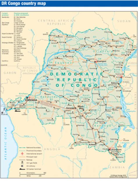 DR Congo country map | African Energy