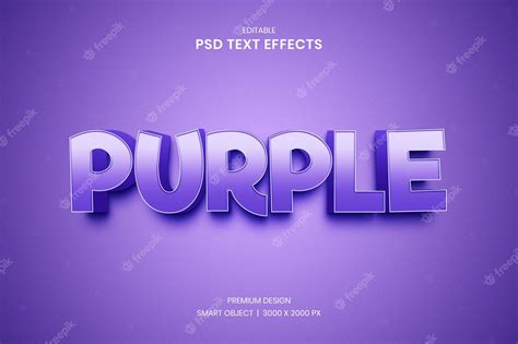 Premium Psd Purple Text Effect