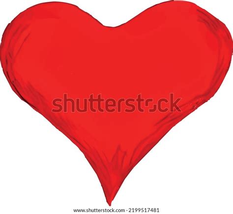 Romantic Red Heart White Background Vector Stock Vector Royalty Free