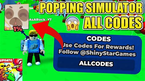 All Working Codes In Popping Simulator Roblox Youtube