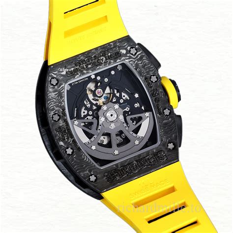 Richard Mille RM 011 Automatic Men Watch Rubber Band Carbon Fiber