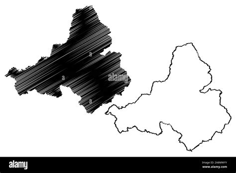 Trencin Region Regions Of Slovakia Slovak Republic Map Vector