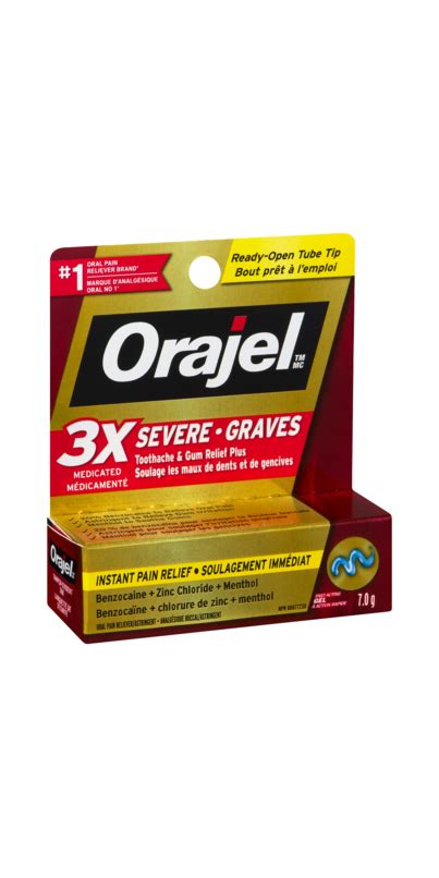 Buy Orajel Severe Toothache And Gum Relief Plus Triple Medicated Gel At Wellca Free Shipping