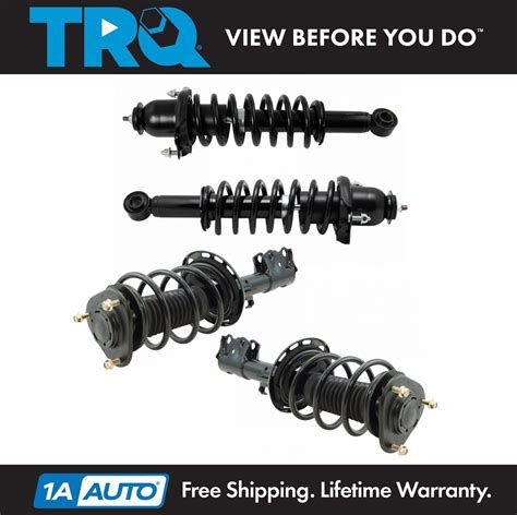 Trq Front Rear Complete Loaded Shock Strut Spring Assembly Kit For