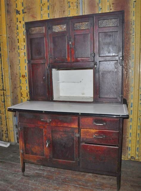 Antique Hoosier Wood Kitchen Cabinet Cupboard Furniture Pantry Food