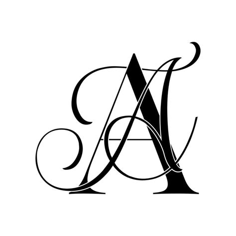 aa, aa, monogram logo. Calligraphic signature icon. Wedding Logo ...