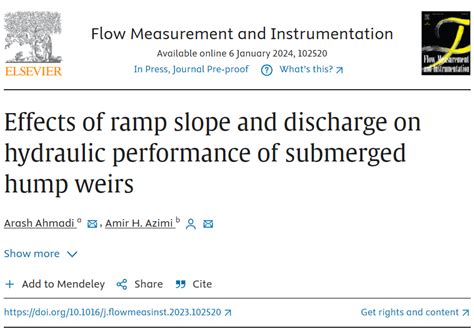 Effects Of Ramp Slope And Discharge On Hydraulic Performance Of