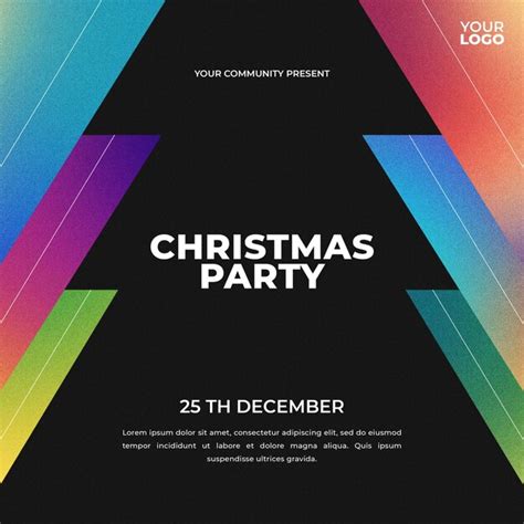 Design Moderno Cartaz De Festa De Natal Psd Premium