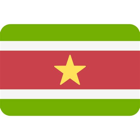 Suriname Flags Rounded Rectangle Icon