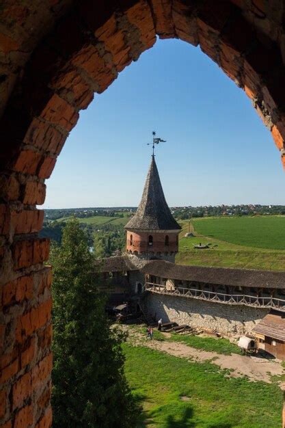 Vista Desde La Ventana Del Castillo De Kamianets Podilskyi Ucrania