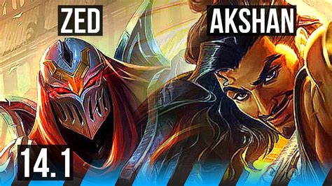 ZED Vs AKSHAN MID 800 Games 11 4 9 KR Master 14 1 YouTube