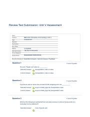 Unit V Assessment BBA 2201 Pdf Review Test Submission Unit V