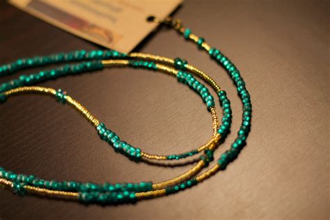 Emerald Isle Single Strand Green Gold Waistbeads Custom Fit Etsy